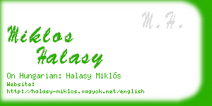miklos halasy business card